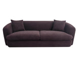 Aubergine Fabric Sofa with Reversible Cushions