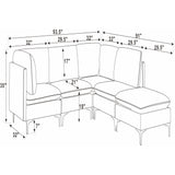 Upholstered Modular Sectional & Tall Legs