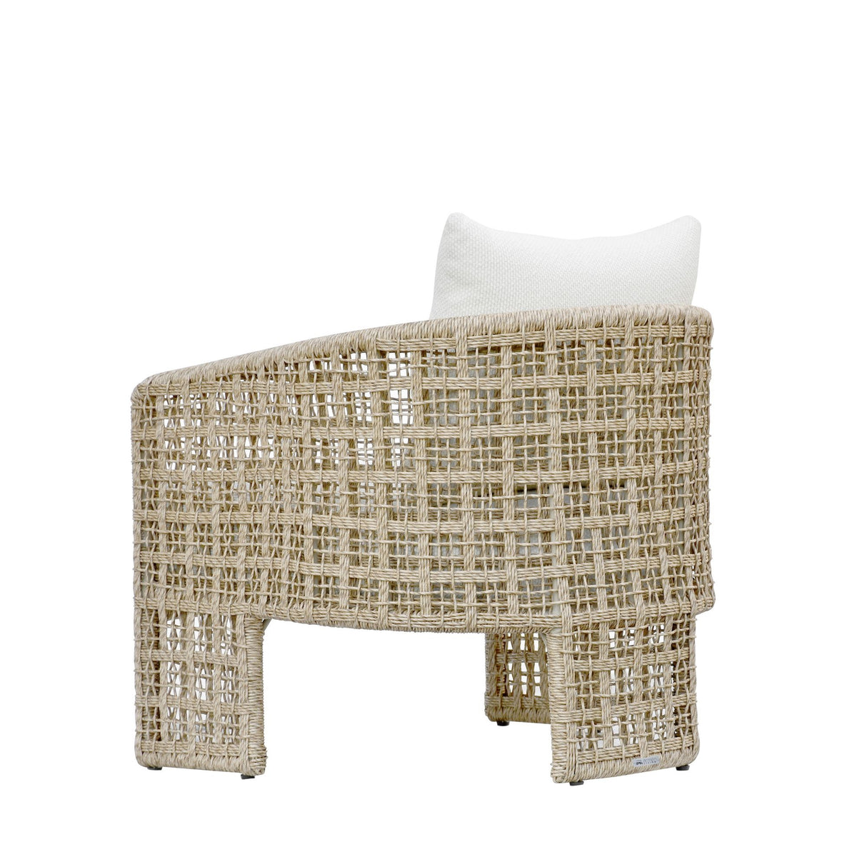Driftbay - Powder Coated Metal Outdoor Conversation Set With Cushions