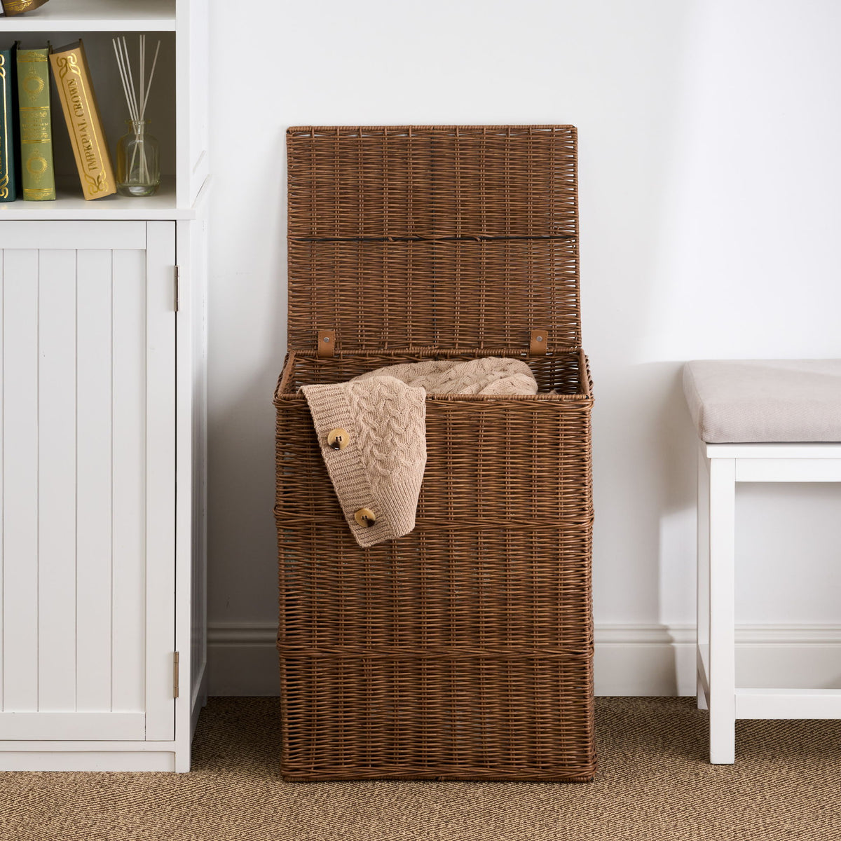 Rectangular Laundry Hamper - Chocolate