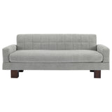 Modern Loveseat Sofa, 2 Seater With Square Arms For Living Room