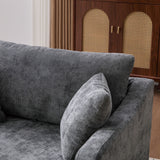 Farmhouse Accent Chair With 2 Bolster Pillows