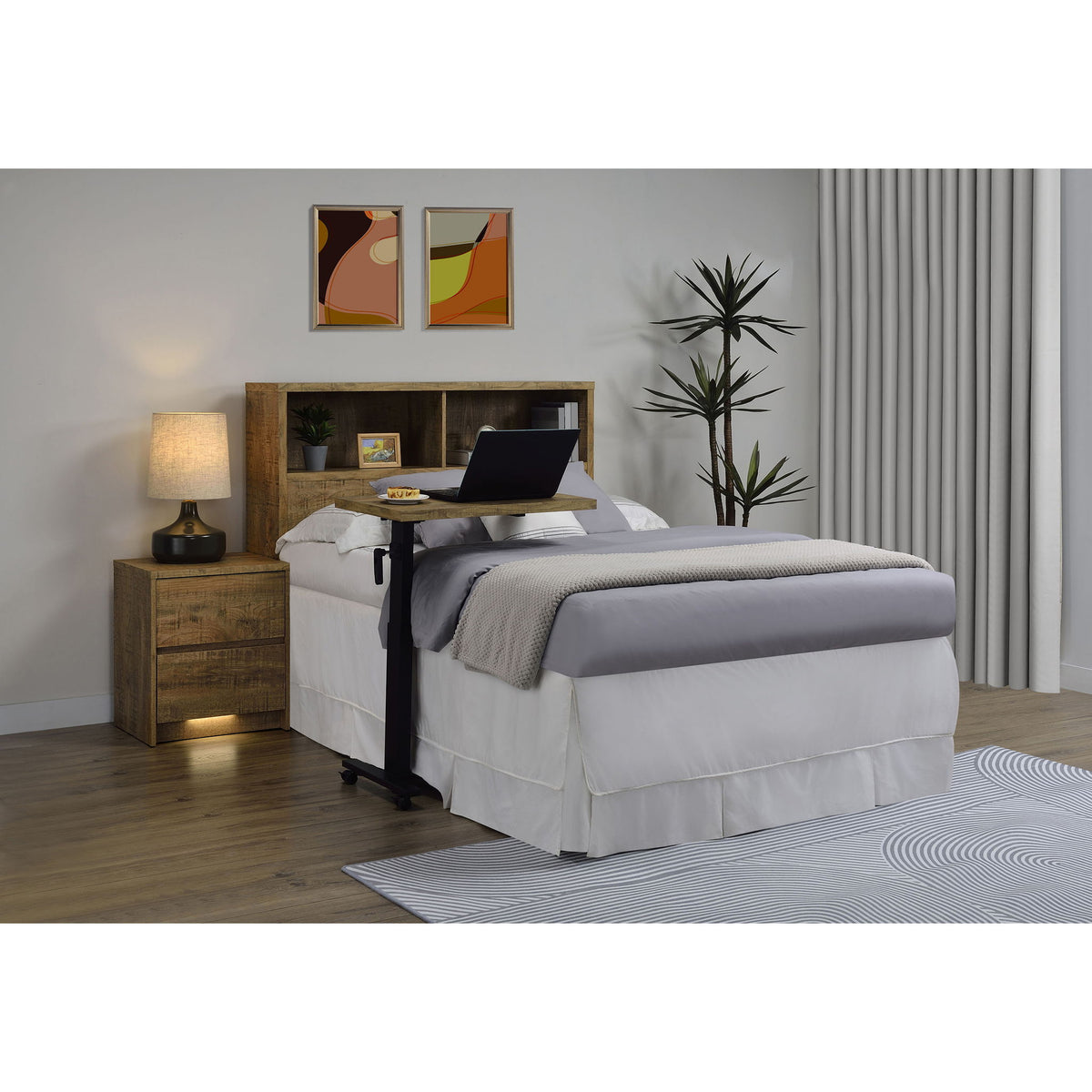 Geary - Bookcase Headboard With Open Cubbies