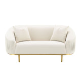 Martina - Loveseat With 2 Pillows - Ivory