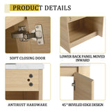 Mounted Bathroom Vanity & Art Sink, Soft Close Door
