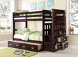 Allentown - Twin / Twin Bunk Bed With Trundle Storage - Espresso - Bunk Beds - Alpine Outlets