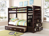 Allentown - Twin / Twin Bunk Bed With Trundle Storage - Espresso - Bunk Beds - Alpine Outlets