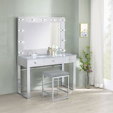 Trevor - 3 Drawer Makeup Vanity Table With Mirror - Chrome