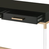 Adiel - Sofa Table - Black / Gold - Sofa Tables - Alpine Outlets