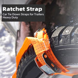 WFLNHB Heavy Duty Tie Down Strap 1.5Inch x 15ft Ratchet Tighten Cargo Strap J Hook Heavy Duty 20 Pack
