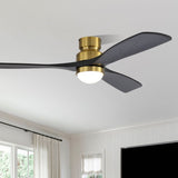 52" Ceiling Fan With Dimmable LED Light, 6 Speed DC Motor, 3 Blades - Ceiling Fans available at Alpine Outlets in Denver