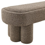 52 Inch Sculptural Oval Boucle Fabric Bench - Benches available at Alpine Outlets in Denver