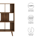 52" Wood Grain Bookcase with 5 Open Storage Shelves - Bookcases available at Alpine Outlets in Denver