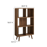 52" Wood Grain Bookcase with 5 Open Storage Shelves - Bookcases available at Alpine Outlets in Denver