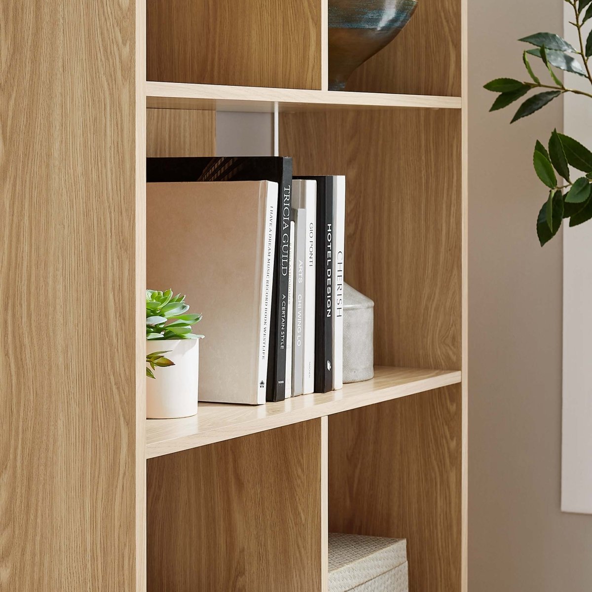 52" Wood Grain Bookcase with 5 Open Storage Shelves - Bookcases available at Alpine Outlets in Denver