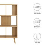 52" Wood Grain Bookcase with 5 Open Storage Shelves - Bookcases available at Alpine Outlets in Denver