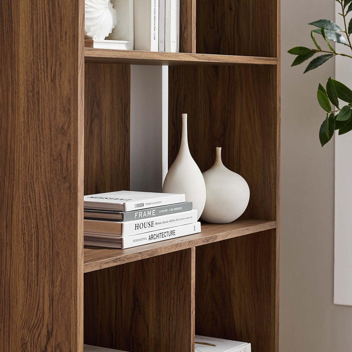 52" Wood Grain Bookcase with 5 Open Storage Shelves - Bookcases available at Alpine Outlets in Denver