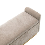 Upholstered Storage Bench With Safety Hinge