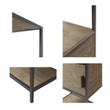 Darley - 3 Shelf Bookcase With Storage Cabinet - Gray