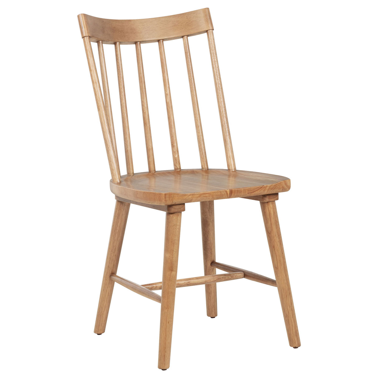 6 Piece Extension Leaf Dining Set With Expandable Table, Spindle Back Chairs And Bench - Natural