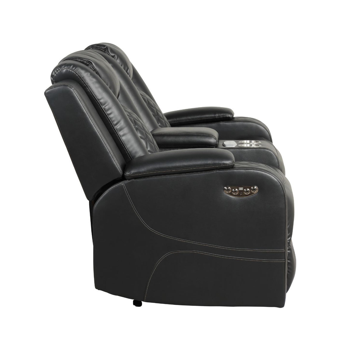 Benz - Power Reclining Loveseat With LED Lighting And Built In USB