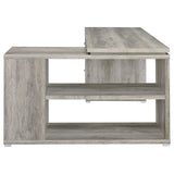 Tona - L-Shape Computer Desk With 3 Drawers And 5 Shelves