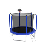 Trampoline With Basketball Hoop, Astm Approved Reinforced Type Outdoor Trampoline With Enclosure Net - Trampolines - Alpine Outlets