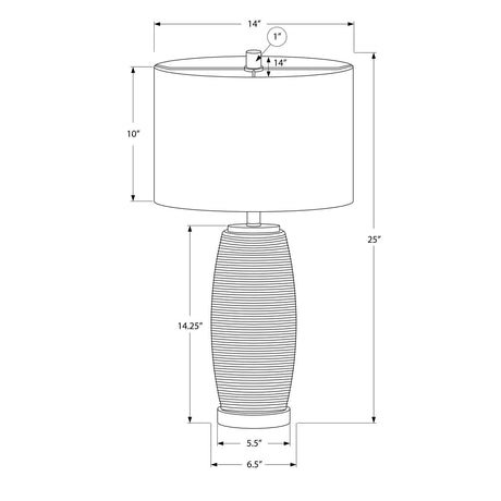 Lighting, Table Lamp, Ceramic, Modern - Gray