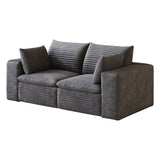 Cloud Sofa, Deep Seat Couches, Removable Cushion For Living Room - Dark Gray