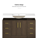 Bathroom Vanity With Abundant Storage 2 Soft Close Doors And 9 Drawers