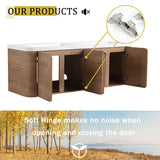 Wall Mounted Bathroom Vanity With Sink, 3 Soft Close Doors