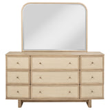 Kimpton - 9 Drawer Dresser With Mirror - Beige