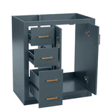 Retro Style Bathroom Vanity With 3 Drawers & Soft-Closing Doors