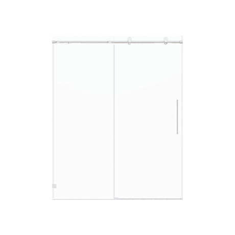 Frameless, Single Sliding Soft Close Shower Doors, 5/16" Sgcc Tempered Glass