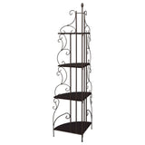 4 Shelf Corner Bookcase - Cappuccino