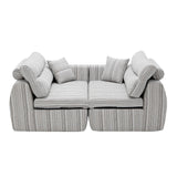 3 Seater, Couch With Throw Pillows For Living Room