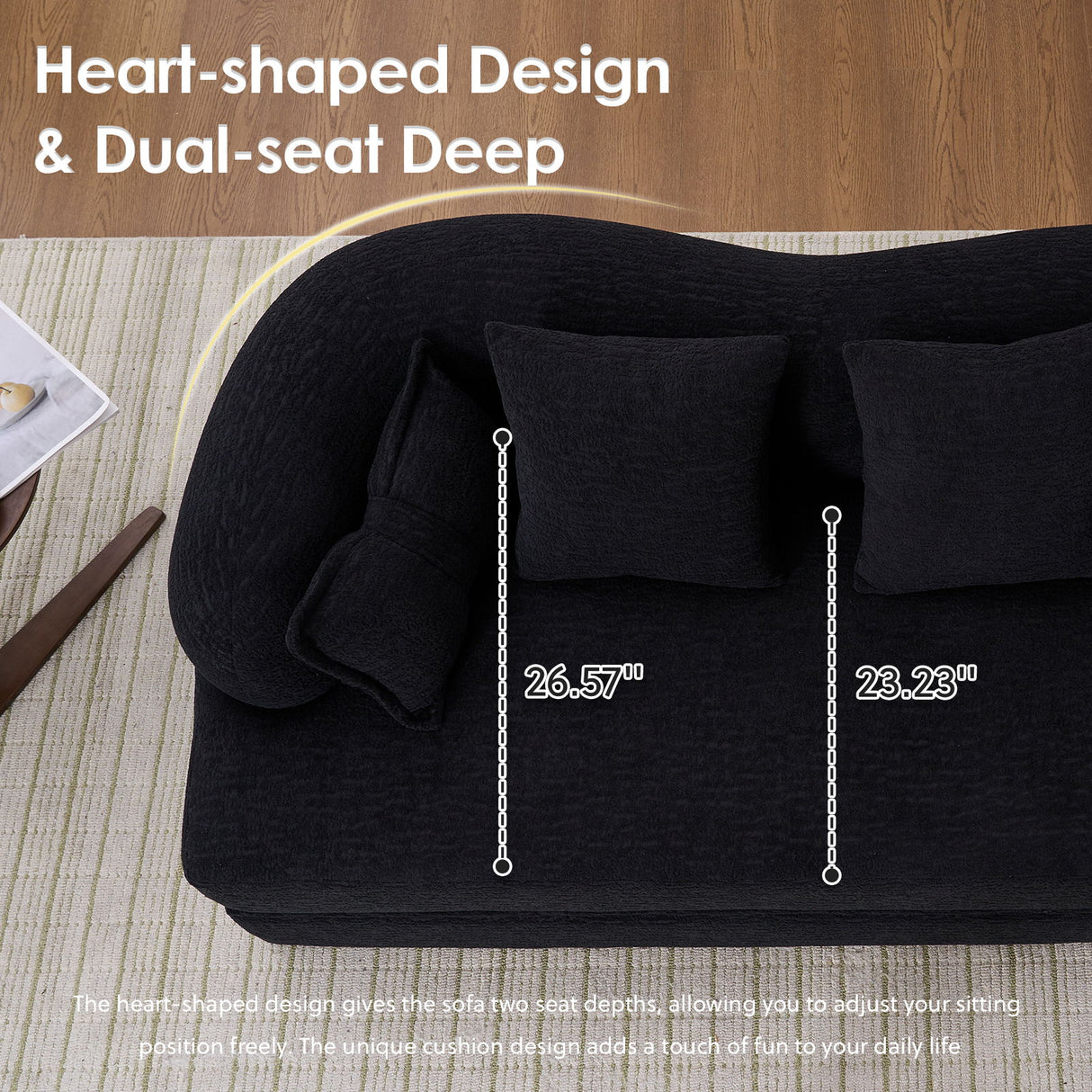 Foldable Sofa Bed, Boneless Couch Convertible Sleeper With 4 Pillows