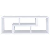 Convertable L-Shaped Bookcase With Open Shelves - White