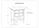 Amherst - Bedside Table - Gray