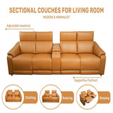 Modular Sofa With Recliners And Cup Holders Sectional Set