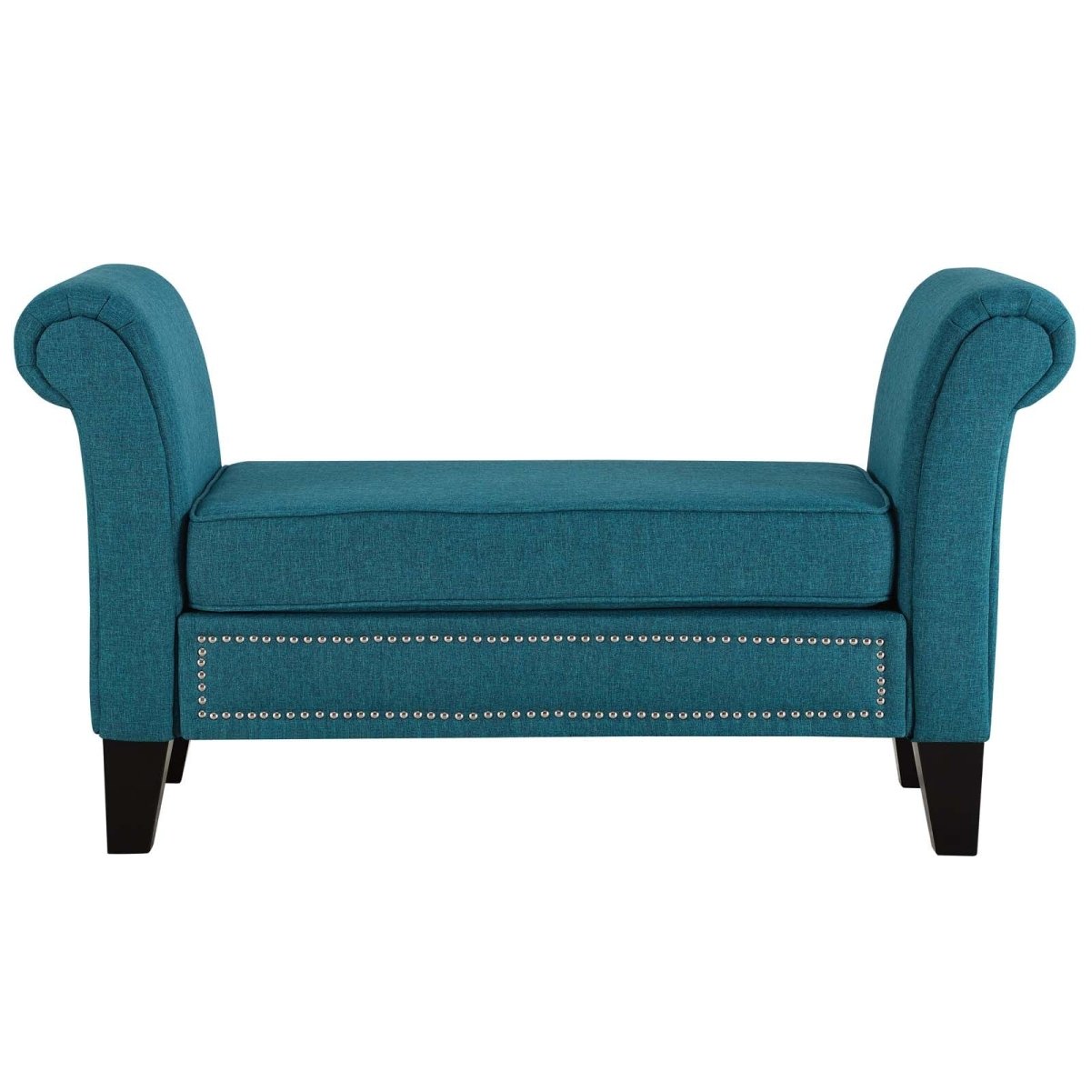 53 Inch Charming Modern Farmhouse Nailhead Bench in Teal - Benches available at Alpine Outlets in Denver
