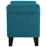 53 Inch Charming Modern Farmhouse Nailhead Bench in Teal - Benches available at Alpine Outlets in Denver