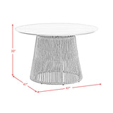 Alesso - Round Dining Table - Brown / Sand