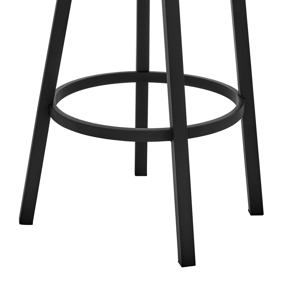 Bryant - 30" Bar Height Swivel Bar Stool - Black Finish And Gray Faux Leather