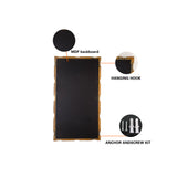 Rectangular Wall Mirror With Frame For Living Room - Gold