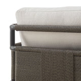 Brampton - 2-Piece Powder Coated Metal Outdoor Conversation Set With Cushions - Gray / Off White