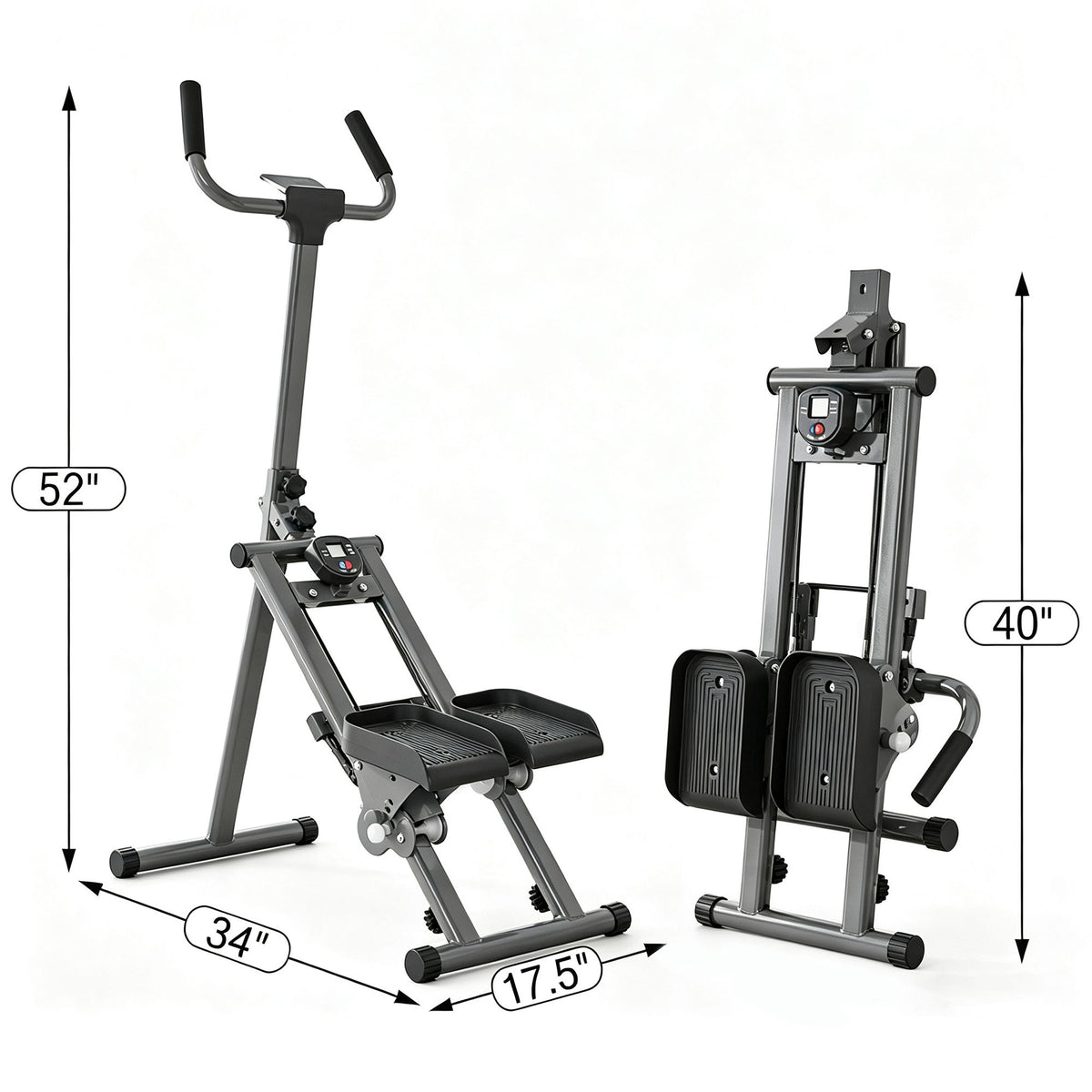 Stair Stepper Machine, Vertical Climber Exercise Equipment With LSD Display