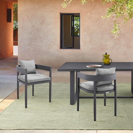 Menorca - Outdoor Patio Dining Chairs (Set of 2) - Gray