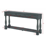 Long Console Table With Drawers And Shelf