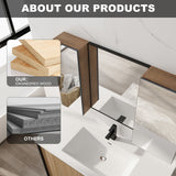 43.3" Wall Mounted Bathroom Cabinet With Adjustable Shelves, Door Storage Cabinet - Imitative Oak